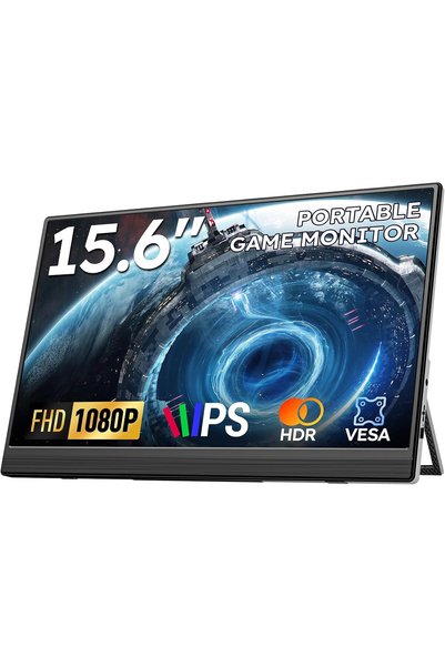 Generic شاشة ألعاب محمولة مقاس 15.6 بوصة، بدقة FHD 1080P، بتقنية IPS، شاشة خا...