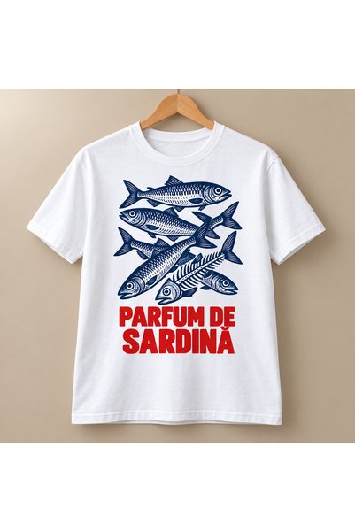 BC Λευκό μπλουζάκι Sardine Perfume, Βαμβακερό