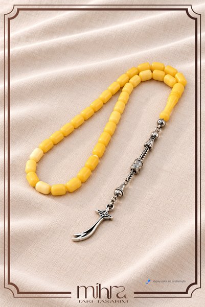 THAD Beirut Amber Prayer Beads - Capsule Cut - Natural and Stylish Gift - Swo...
