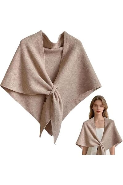 Yelajoy Women Knitted Shawl, Versatile Shoulder Wrap Scarf, Elegant Poncho Ca...