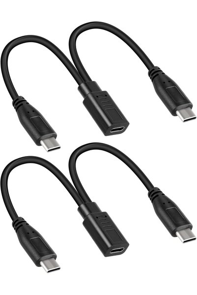 KASTWAVE كابل شحن USB C إلى منفذين Type C ذكر، عبوة من قطعتين، مقسم USB C من ...