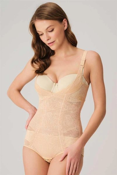 Marche Bien Shaping / Sculpting Tight Badi Corset with Bell Stitching and Hoo...