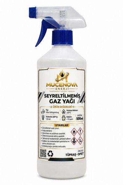 MUCENOVA Orijinal Gazyağı 500 ML Sprey - Motosiklet Zincir ve Motor Temizleme...