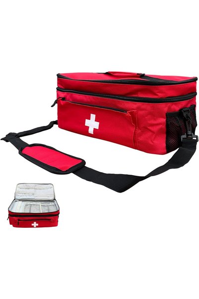 Denash First Responder Bag, Double Layer Emergency Medical Organizer with Rem...