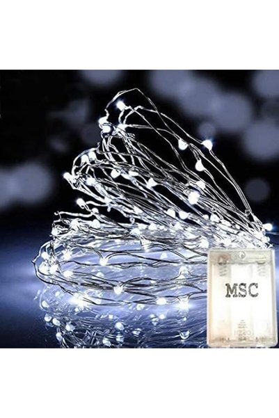 MSC - 33 قدمًا / 10 أمتار - 100 * مصابيح LED تعمل بالطاقة عبر USB بلون أبيض د...