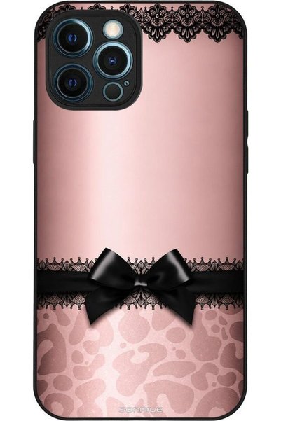 Sonique Θήκη Σειράς Diva για Apple iPhone 12 Pro Max Λεοπάρ Φιόγκος - Ροζ