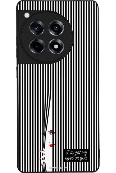 Sonique Σειρά Stripe Stories Θήκη για Oneplus 12R 5G Με το βλέμμα σου - Μαύρο