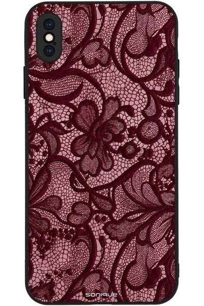 Sonique Θήκη Σειράς Diva για Apple iPhone Xs Max Μπορντό Δαντέλα
