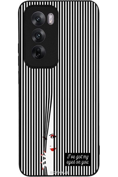 Sonique Σειρά Stripe Stories Θήκη για Oppo Reno12 5G Eye On You - Μαύρο