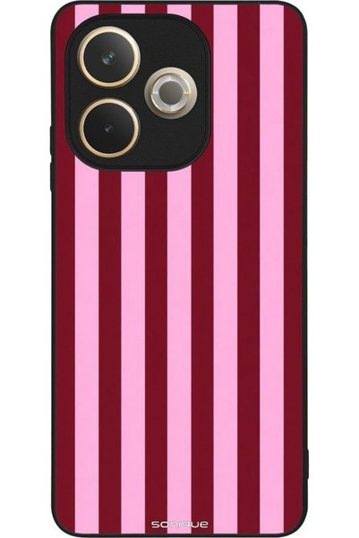 Sonique Σειρά Stripe Stories Θήκη για Oppo A5 Pro 5G Ριγέ Ροζ - Κόκκινο