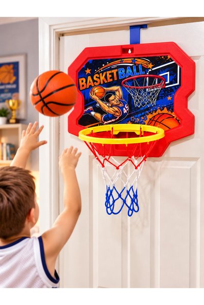 a v d a Büyük Boy Kapı Arkası Asılabilir Duvara Monte Edilebilir Basketbol Po...