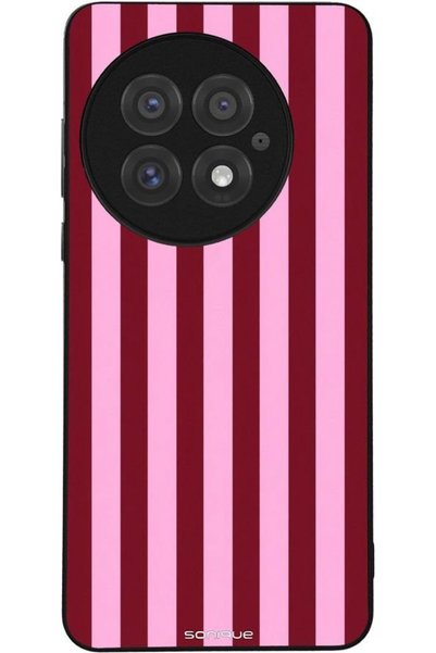 Sonique Σειρά Stripe Stories Θήκη για Oneplus 13 5G Ριγέ Ροζ - Κόκκινο