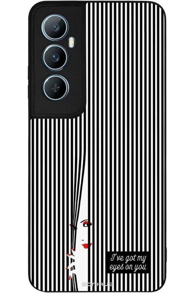 Sonique Σειρά Stripe Stories Θήκη για Realme C65 4G Με το βλέμμα σου - Μαύρο