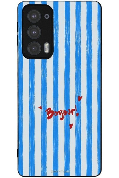 Sonique Σειρά  "Stripe Stories " Θήκη για Motorola Edge 20 5G Μπλε Bonjour
