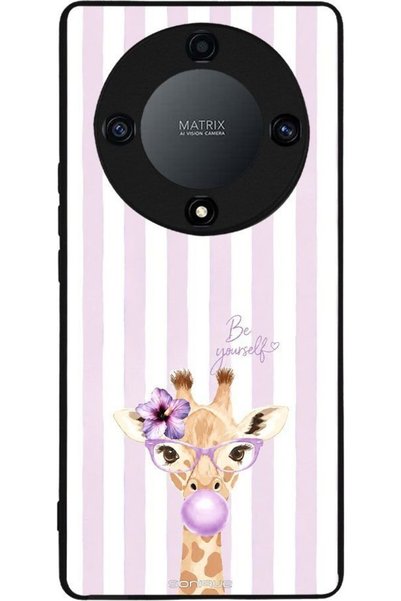 Sonique Σειρά Stripe Stories Θήκη για Honor Magic5 Lite 5G Λιλά-Καμηλοπάρδαλη...