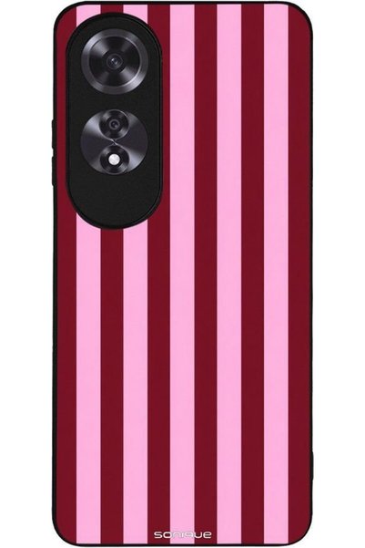 Sonique Θήκη Σειράς  "Stripe Stories " για Oppo A60 με Ρίγες Ροζ - Κόκκινο