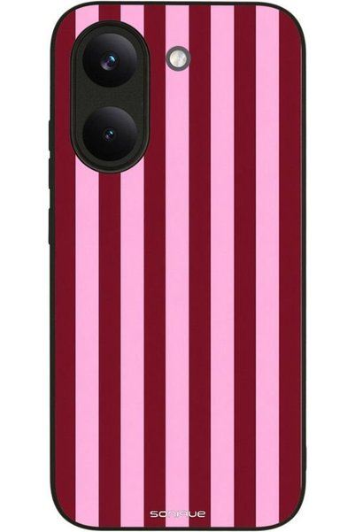 Sonique Σειρά Stripe Stories Θήκη για Xiaomi Poco X8 Pro 5G Ριγέ Ροζ - Κόκκινο