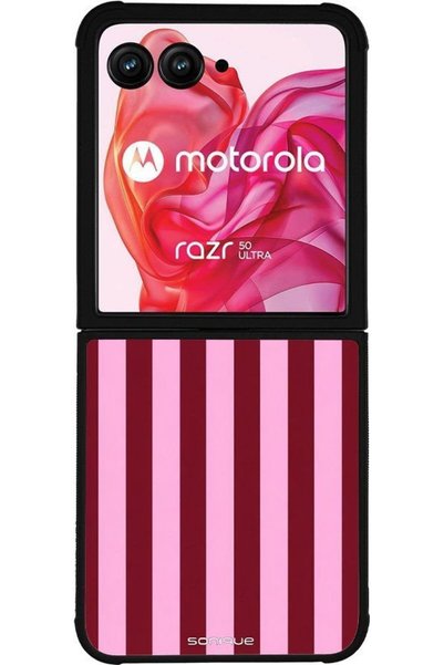 Sonique Θήκη Σειράς Stripe Stories για Motorola Motorola Razr 50 Ultra Ριγέ Ρ...