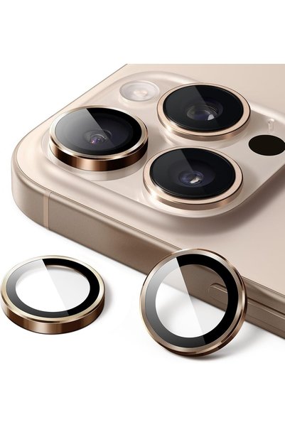 Generic Camera Lens Protector for iPhone 16 Pro/16 Pro Max, Desert Titanium