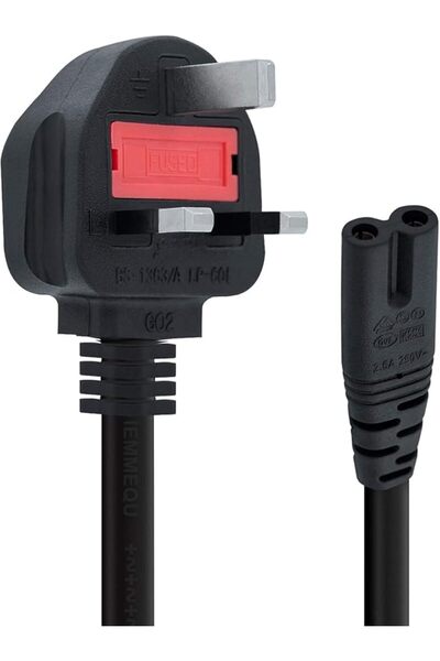 GENERAL كابل طاقة بريطاني 1.5 متر (IEC320C13 إلى BS 1363) متوافق مع PS5 وPS4 ...