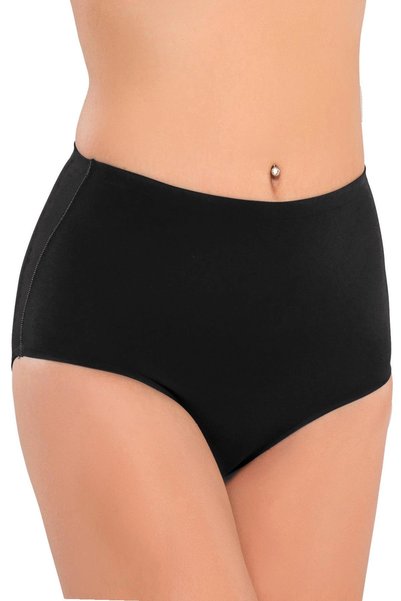 Marche Bien Marchè Bien High Waist Black Bonded Laser Cut Slip Corset Panties