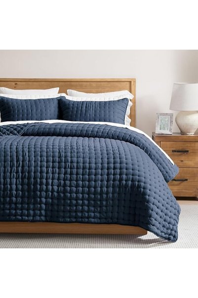 WDCOZY White Queen Size Quilt Bedding Sets with Pillow Shams, Lightweight Sof...
