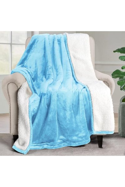 Utopia Bedding (King, Navy Blue) - Sherpa Flannel Fleece reversible blankets ...