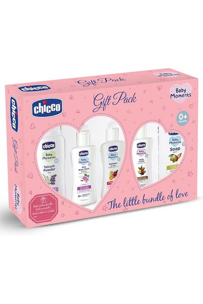 Chicco Baby Moments Essential Set Pink, Gift Set for Babies, 0m+
