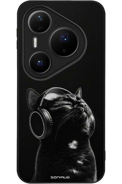 Sonique Ανδρική Έκδοση Θήκης για Huawei Pura 80 Pro 5G Audio Kitten - Μαύρο