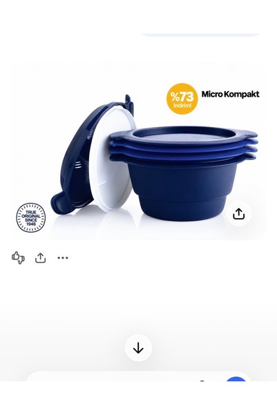 Tupperware Micro Kompakt Görseldeki Ürün 1x2 lt