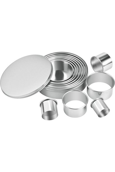 GENERAL Round Cookie Press Set, 12 Graduated Circle Pastry Press, Heavy Duty ...