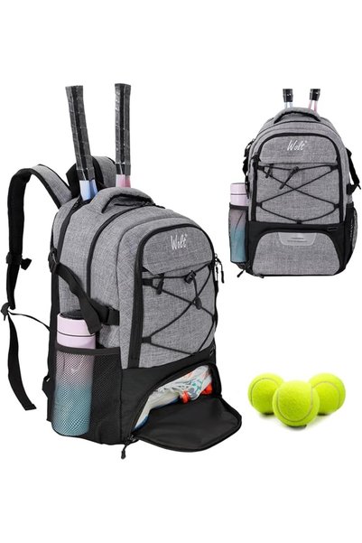 WOLT Tennis Bag Large Tennis Racket Backpack for Women Men, Holds 2 Racquets ...