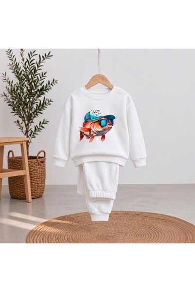 playwear Team Sweatshirt Fsh Hatprinted Girls Boys Crew Neck Sweatshirt