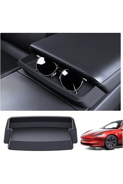 KASTWAVE Center Console Sunglasses Holder, for 2025 Tesla Model Y Juniper Mod...