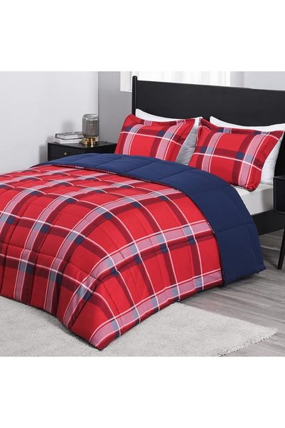 downluxe Lightweight Solid Comforter Set (Queen) with 2 Pillow Shams - 3-Piec...