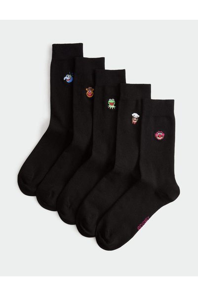 Marks & Spencer 5'li Paket Muppets Pamuk Karışımlı Çorap