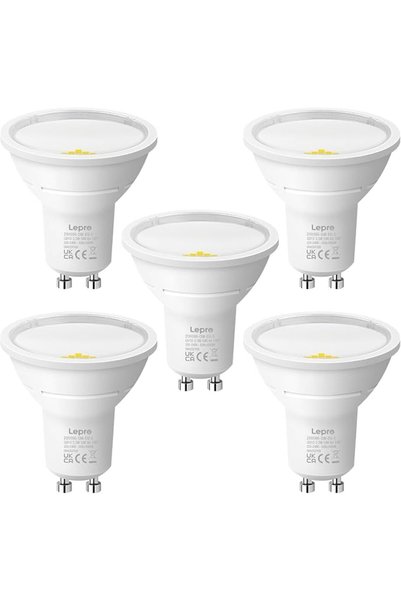 LEPRO مصباح LED GU10، إضاءة سبوت للسقف، أبيض بارد 6500 كلفن، 590 لومن، 3.3 وا...