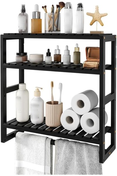 Portalov Bathroom Shelf Storage,Bathroom Wall Storage Shelf 3-Tier, Wall Moun...