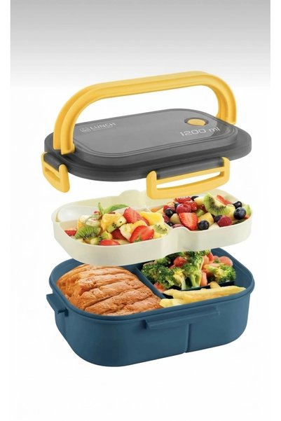 Hane216 2-Tier 6-Compartment Lunch Box, Bpa-Free, Pp Plastic Lunch Box and Lu...