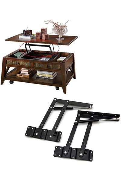 KASTWAVE Folding Lift up Top Furniture Hinge, 1 Pair 50kg/100LB Coffee Table ...