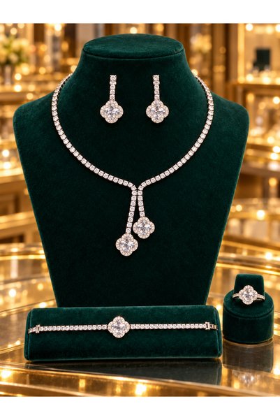 miral Luxury Zircon Stone Studded Evening Wear Set in Universal Design (Van C...
