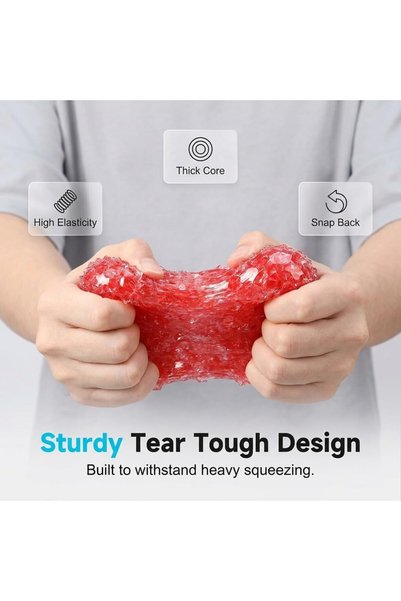 TERRIFI Crunchy Squishy Ball, Blue Slushy Ice Texture Slow Return Squeeze Bal...
