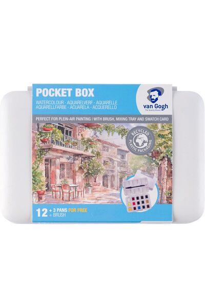 Van Gogh Sulu Boya Seti 12+3 Renk X Tablet - Plastik Kutulu