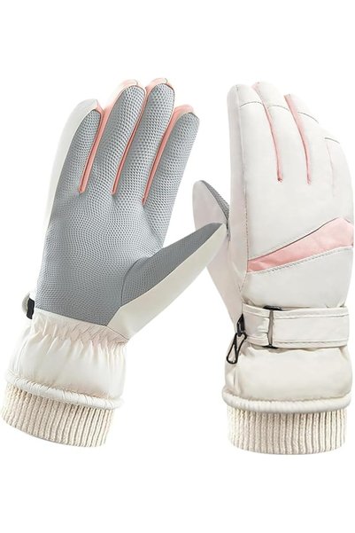 wisfunlly Women Ski Gloves, Windproof Thermal Touchscreen Gloves Waterproof W...