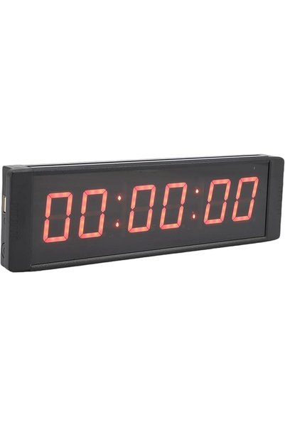 Eujgoov عداد وقت احترافي بإضاءة LED حمراء، شاشة كبيرة بـ 6 أرقام للمسابقات ال...