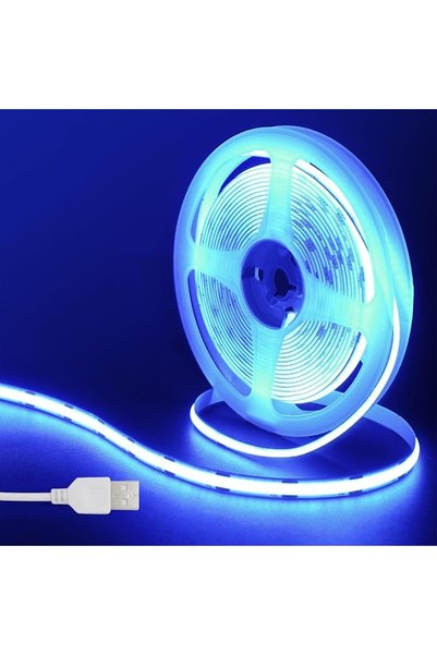 GENERAL شريط إضاءة LED بتقنية COB بجهد 5 فولت USB، قطعتان، 3.28 قدم/1 متر، أب...
