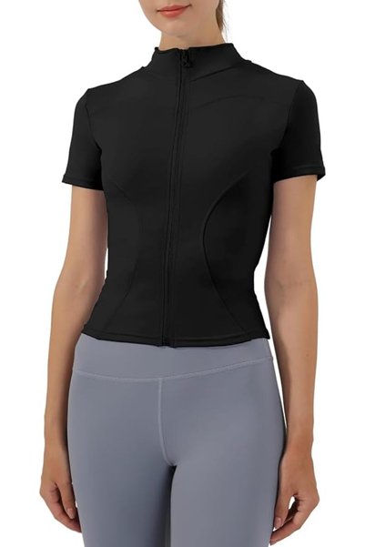 GENERAL Locachy Women's Lightweight Stretchy Workout Full Zip Running Track J...