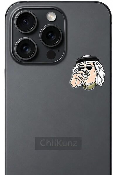 GENERAL ملصق معدني سعودي، متوافق مع الهواتف الذكية، ملصق معدني مقاوم للخدوش