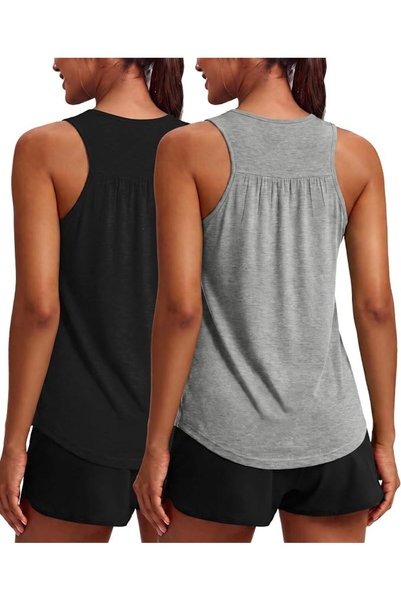 GENERAL PINSPARK Workout Tank Tops Woman Yoga Shirt Racerback Loose Athletic ...