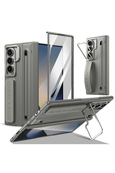 XGSM Husă Samsung Galaxy Z Fold 8 Ultra cu sticlă și stylus, gri